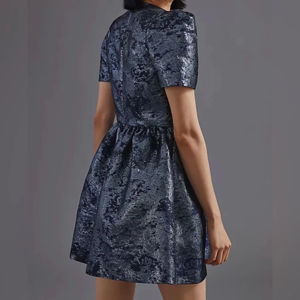 Black Halo by Anthropologie Metallic Mini Dress